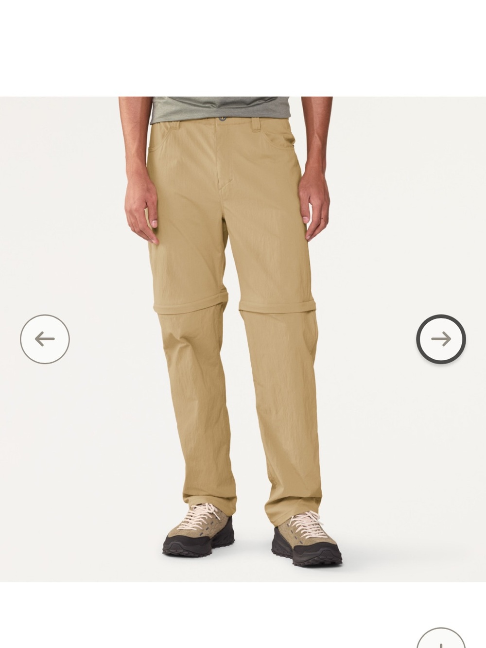 Patagonia Men's Convertible Cargo Pants in Khaki